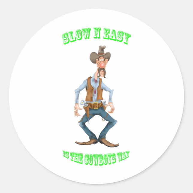 Sticker Rond La voie des cowboys (Devant)