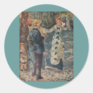 Sticker Rond La voilure de Pierre-Auguste Renoir (1876)