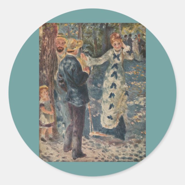 Sticker Rond La voilure de Pierre-Auguste Renoir (1876) (Devant)