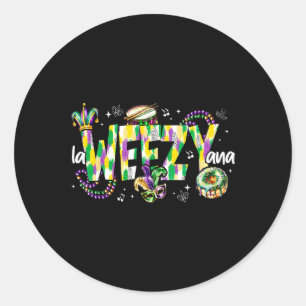 Sticker Rond La Weezy Ana Mardi Gras Louisiane Gros Mardi Homme