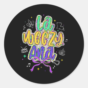 Sticker Rond La Weezy Ana Mardi Gras Mardi gras Coquette