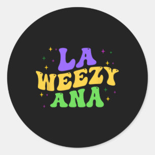 Sticker Rond La Weezy Ana Mardi Gras Mardi gras Louisiana Groo