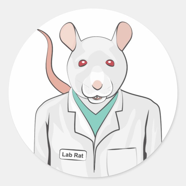 Sticker Rond Lab Rat (Devant)