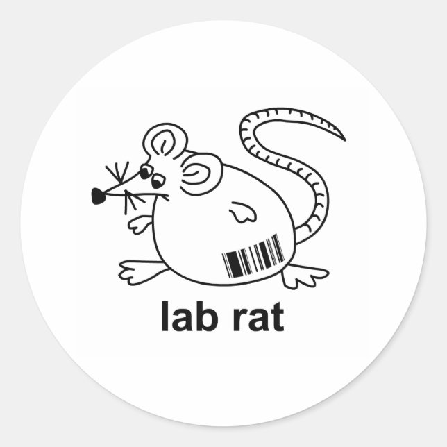 Sticker Rond Lab Rat (Devant)
