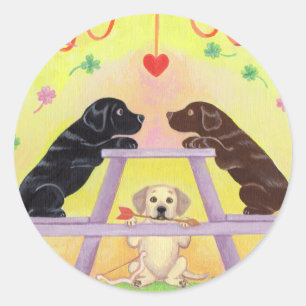 Sticker Rond Lab Romance Valentine