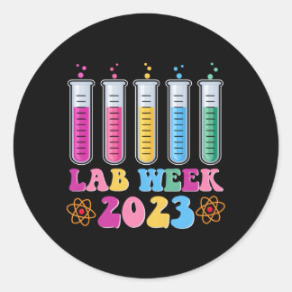 Sticker Rond Laboratoire de technicien Médicale Semaine de labo