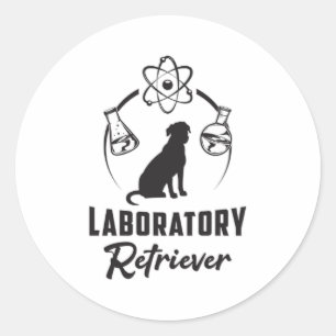 Sticker Rond Laboratoire Labrador Retriever Amoureux des chiens