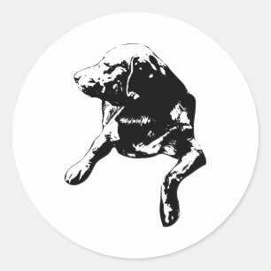 Sticker Rond Laboratoire latéral, Lignes à crampe