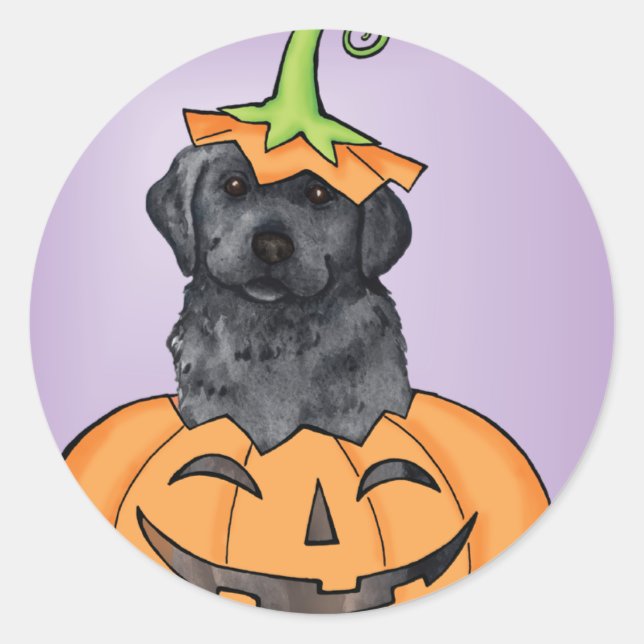Sticker Rond Laboratoire noir d'Halloween (Devant)