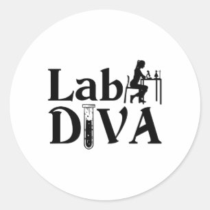 Sticker Rond Laboratoire technique