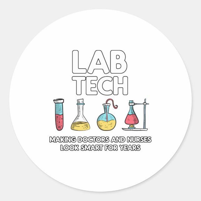 Sticker Rond Laboratoire technique (Devant)