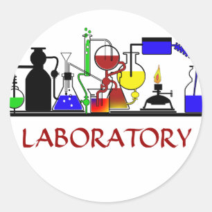 STICKER ROND LABORATOIRE WARE - CONFIGURATION LABORATOIRE GLASS