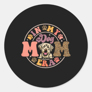 Sticker Rond Labrador Retriever Chien Dans Mon Chien Maman Era 