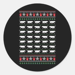 Sticker Rond Labrador Retriever Joyeux Noël Laide Sweat Do