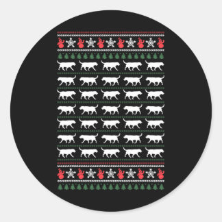 Sticker Rond Labrador Retriever Joyeux Noël Laide Sweat Do