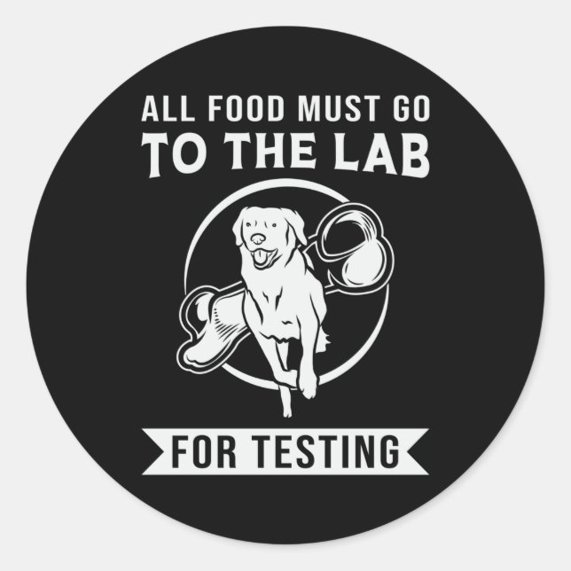 Sticker Rond Labrador The Lab For Testing Retriever Amoureux de (Devant)