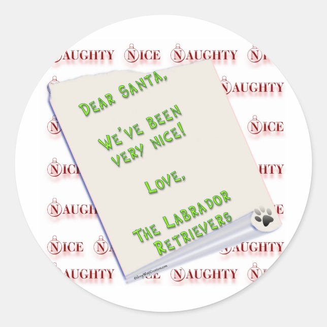 Sticker Rond LabradorpluralNice (Devant)