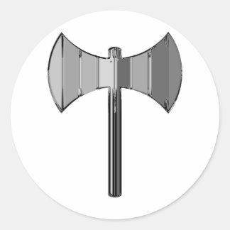 Sticker Rond Labrys métalliques