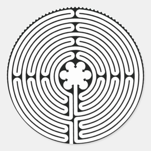 Sticker Rond Labyrinthe (Devant)