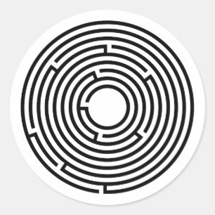 Sticker Rond Labyrinthe