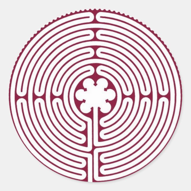 Sticker Rond Labyrinthe (Devant)