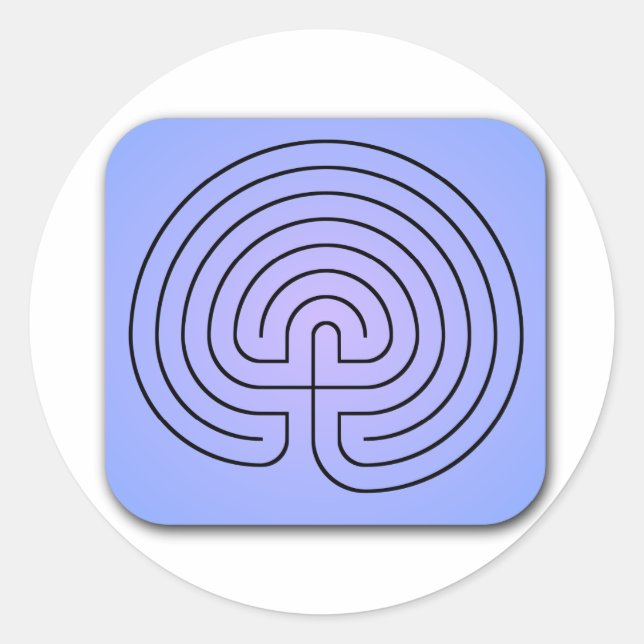 Sticker Rond Labyrinthe classique (Devant)