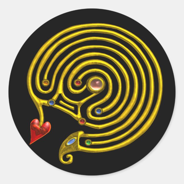 STICKER ROND LABYRINTHE HYPER (Devant)