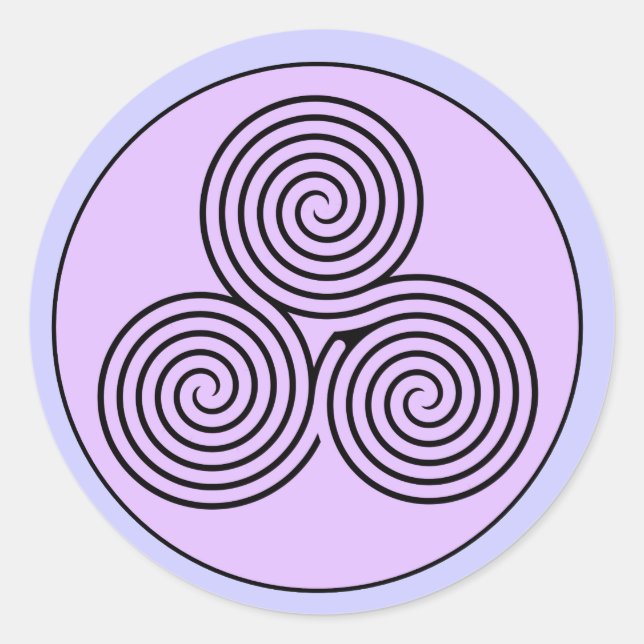 Sticker Rond Labyrinthe triple spiral (Devant)
