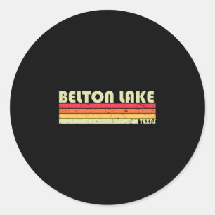 Sticker Rond Lac Belton Texas pêche drôle camping été