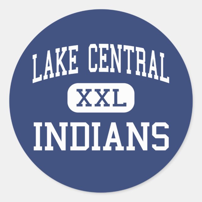 Sticker Rond Lac Central - Indiens - Haut - Saint John Indiana (Devant)