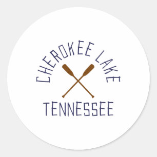 Sticker Rond Lac Cherokee Tennessee Extérieur Vintage
