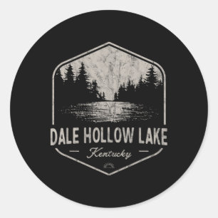 Sticker Rond Lac Dale Hollow Kentucky Plein air Vintage