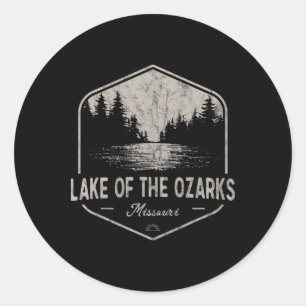 Sticker Rond Lac des Ozarks Missouri Plein Air Vintage