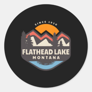 Sticker Rond Lac Flathead Montana