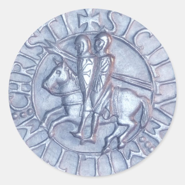 Sticker Rond Lac Medieval des Knights (Devant)
