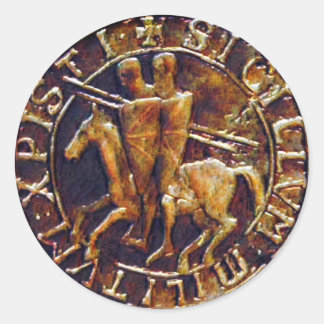 Sticker Rond Lac Medieval des Knights
