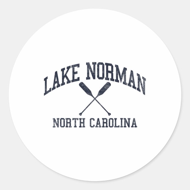 Sticker Rond Lac Norman Caroline du Nord (Devant)