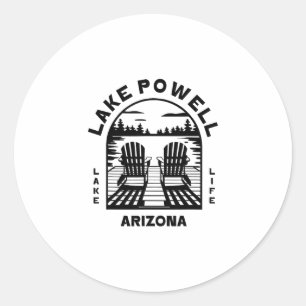 Sticker Rond Lac Powell Arizona Plein air Vintage