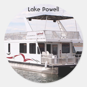 Sticker Rond Lac Powell : Houseboat, Arizona, États-Unis 9