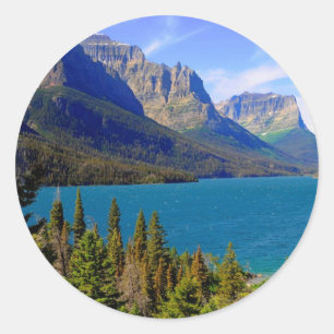 Sticker Rond Lac St. Mary, Parc national des Glaciers, Montana