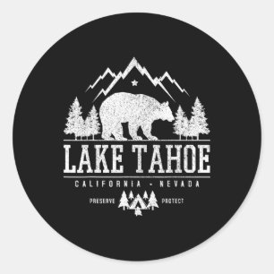 Sticker Rond Lac Tahoe Californie - Camp de nature Bear Mountai