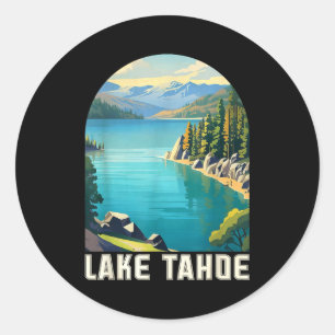 Sticker Rond Lac tahoe californie nevada montagne randonnée ski