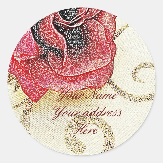 Sticker Rond Lâches d'adresse rose (Devant)