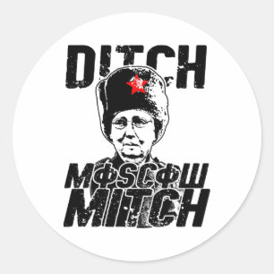 Sticker Rond Lâchez Mitch Mcconnell de Moscou - Votez 2020 Rési