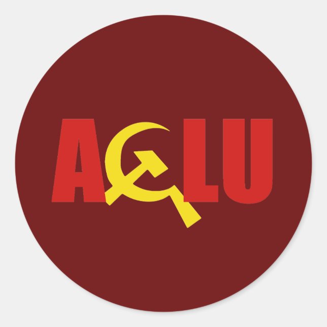 Sticker Rond L'ACLU est communiste (Devant)