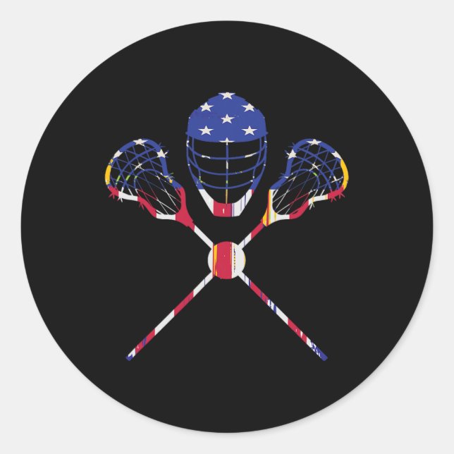 Sticker Rond Lacrosse (Devant)