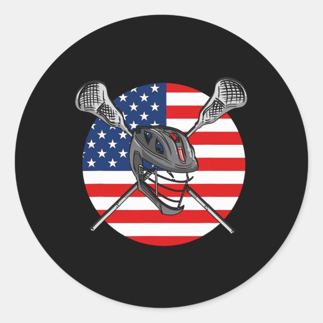 Sticker Rond Lacrosse (Devant)