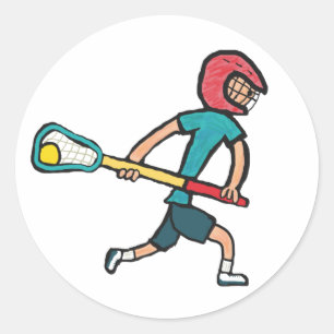 Sticker Rond Lacrosse