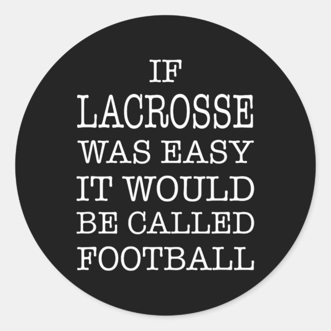 Sticker Rond Lacrosse (Devant)