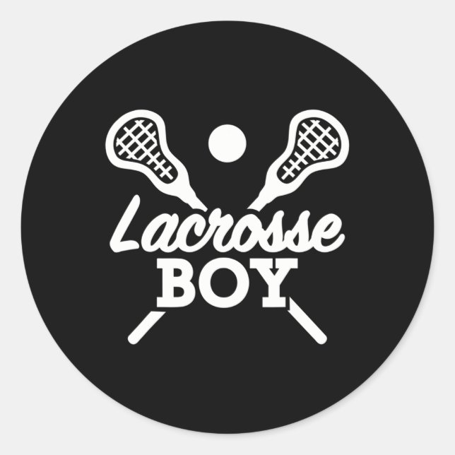 Sticker Rond Lacrosse Boy (Devant)